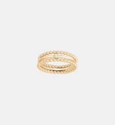 Bague perlée Petite Semaine | Perlée en Plaqué Or avec diamant blanc La Garçonne Diamant