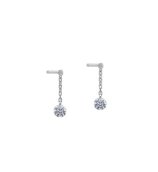 Mini Pendants d'oreilles 360° - 2 diamants, poids total 0,40ct approx. - Or blanc 750‰ La Brune & La Blonde