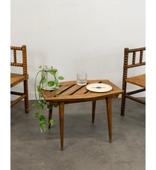 Table basse en bois ajourée Donna N°1058- Produit chiné Debongout