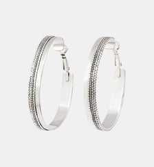 Boucles d'oreilles créoles   doré à l'or fin - Ashanti Satellite