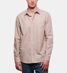 Chemise à rayures marron coupe droite boxy Atelier Privé