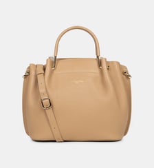 Grand sac à main Foulonné Double LOUISA en cuir Lancaster