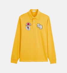 Polo de rugby manches longues badges brodés Serge Blanco