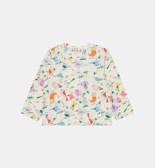 T-shirt à manches longues avec imprimé Marni