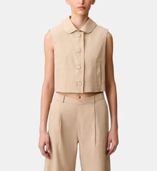 Veste courte tailleur lin Claudie Pierlot