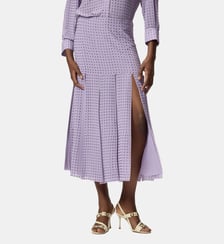 Jupe midi à franges et strass Pinko