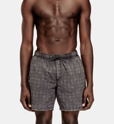 Short de bain à motif pied-de-poule délavé Diesel