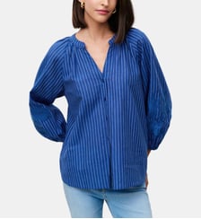 Chemise caubierayee - Motif rayures - Lin - Coupe droite Caroll