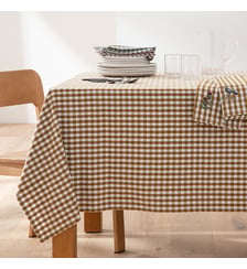 Nappe carreaux coton lavé tissé teint Bethany La Redoute Interieurs