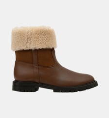 Greco - Bottines En Peau De Mouton Retournée Cognac Parallèle