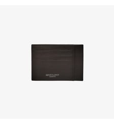 Porte-cartes en cuir de vachette marron foncé Biarritz Serge Blanco