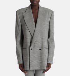 Veste ample en jacquard Prince de Galles Balmain