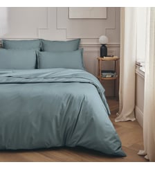 Parure de lit unie en percale de coton, taies rectangles, PREMIÈRE Essix