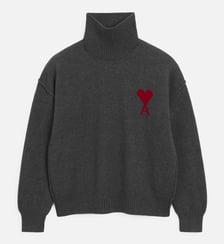 Pull Col Cheminée Ami De Coeur En Laine unisexe AMI Paris