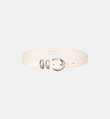 Ceinture en cuir à boucle métallique Sandro