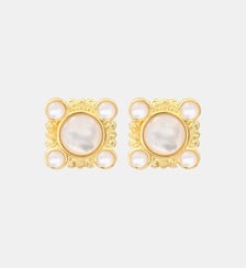 Boucles d'oreilles clips coquillage Océane  doré à l'or fin - Oceane Satellite