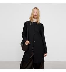 Manteau tailleur avec laine mérinos à col rond Adolfo Dominguez