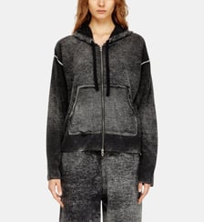 Cardigan à capuche à imprimé inversé en laine Diesel
