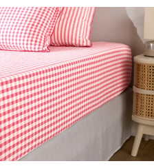 Drap-housse coton seersucker 30 cm La Redoute Interieurs
