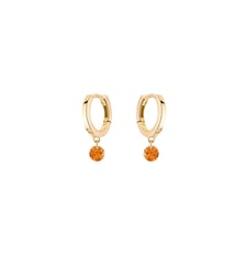 Mini Créoles CONFETTI - Saphirs oranges, poids total 0,30ct approx. - Or jaune 750‰ La Brune & La Blonde