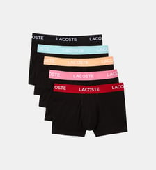 Lot de 5 boxers courts coton stretch Lacoste