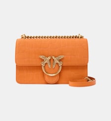 Petit sac à bandoulière mini love bag one en cuir embossé crocodile Pinko