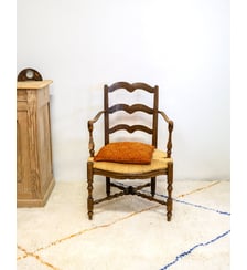 Fauteuil provençal en bois Ernest N°656- Produit chiné Debongout