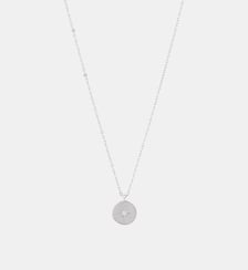Collier fin argent 925 à médaillon serti d'un diamant 10 mm Balaboosté