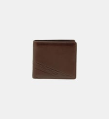 Portefeuille en cuir pliable avec logo embossé Diesel