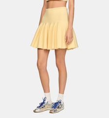 Jupe courte en maille patineuse Sandro