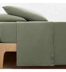 Drap plat uni gaze de coton La Redoute Interieurs