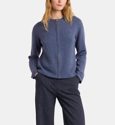 cardigan Zip en cachemire gris anthracite Agnès b.