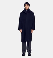 Manteau long en laine et cachemire Sandro