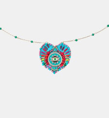 Collier chaîne avec charm central avec perles JANEIRA Hipanema