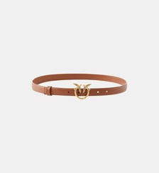 Fine ceinture love birds en cuir 2cm Pinko