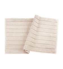Tapis de bain 100% Coton BIO, DOUCEUR NATURE Blanc Cerise