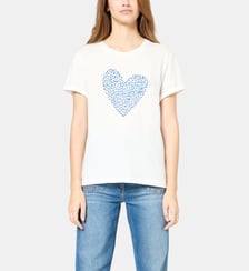 t-shirt cœur en coton - gloria Gerard Darel