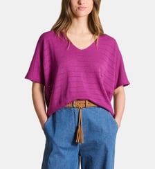 Pull oversize ajouré manches courtes La Fée Maraboutée