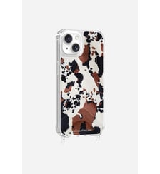 Coque de téléphone glossy vache avec anneaux pour iPhone 13 La Coque Française