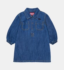 Robe en denim avec logo Diesel Kids
