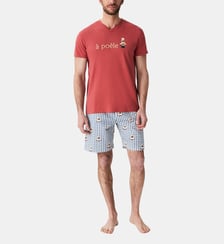 Pyjashort en jersey de coton léger - A poêle Arthur