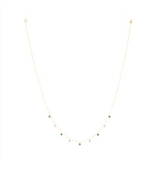 Collier Mini Rivière - Emeraudes et Diamants - Or jaune 750‰ La Brune & La Blonde