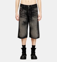 Bermuda longs en denim coton-chanvre traité Diesel