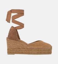 Espadrilles compensées à lacets en coton bio CHIARA Castaner