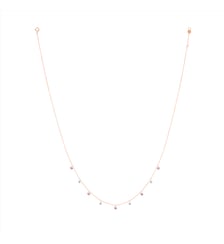 Collier Mini Rivière - Saphirs roses et Diamants - Or rose 750‰ La Brune & La Blonde