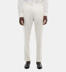 Pantalon ajusté en coton et lin Fursac