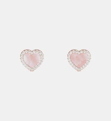 Clous d'oreilles Cœur Nacre Rose APM Monaco