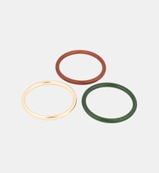 Set x3 joncs résine vert, marron et doré Balaboosté