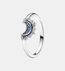 Bague Céleste Lune Scintillante Bleue Pandora