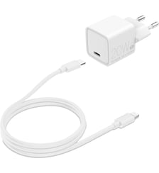 Chargeur + câble 20W charge rapide USB-C +Câble Lightning Essentiel B